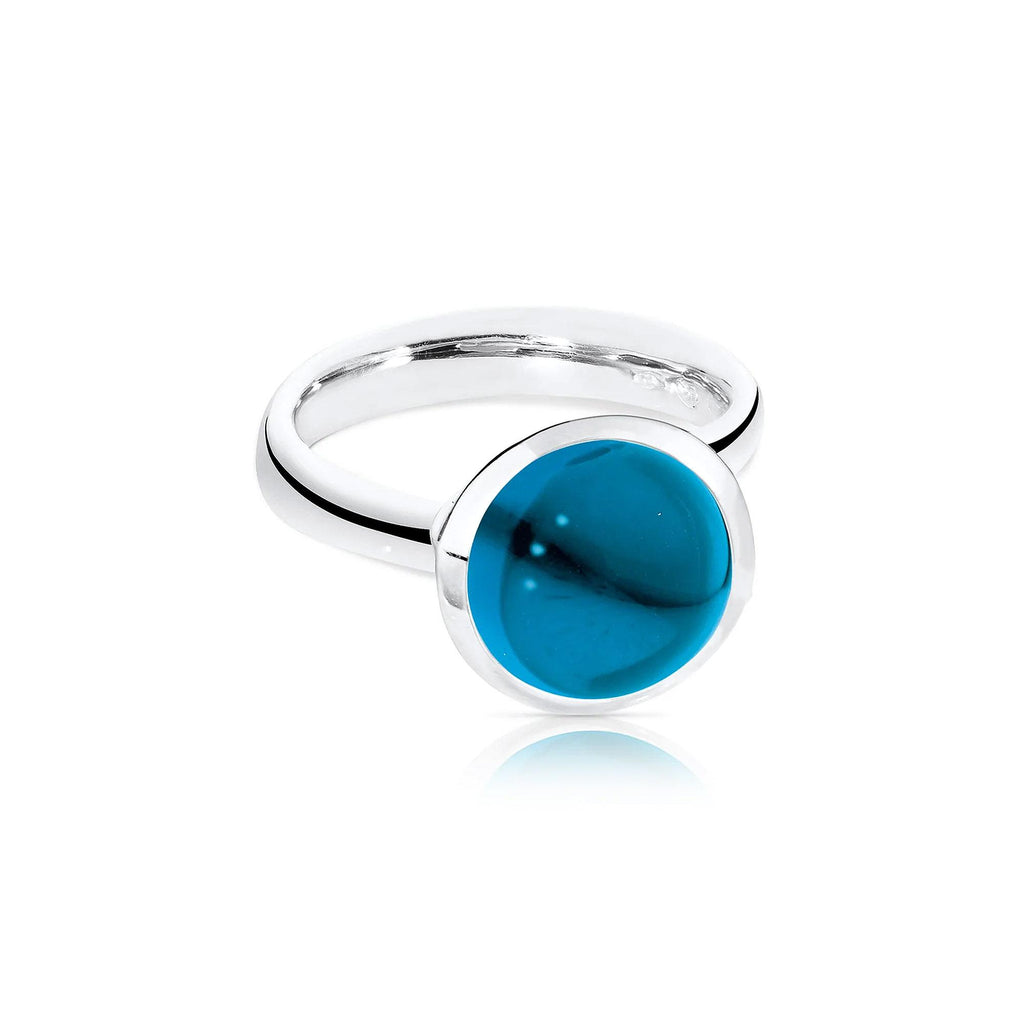 BOUTON Ring large London Topas, Weißgold • Topas von Tamara Comolli (R-BOU-I-ToLo-wg)