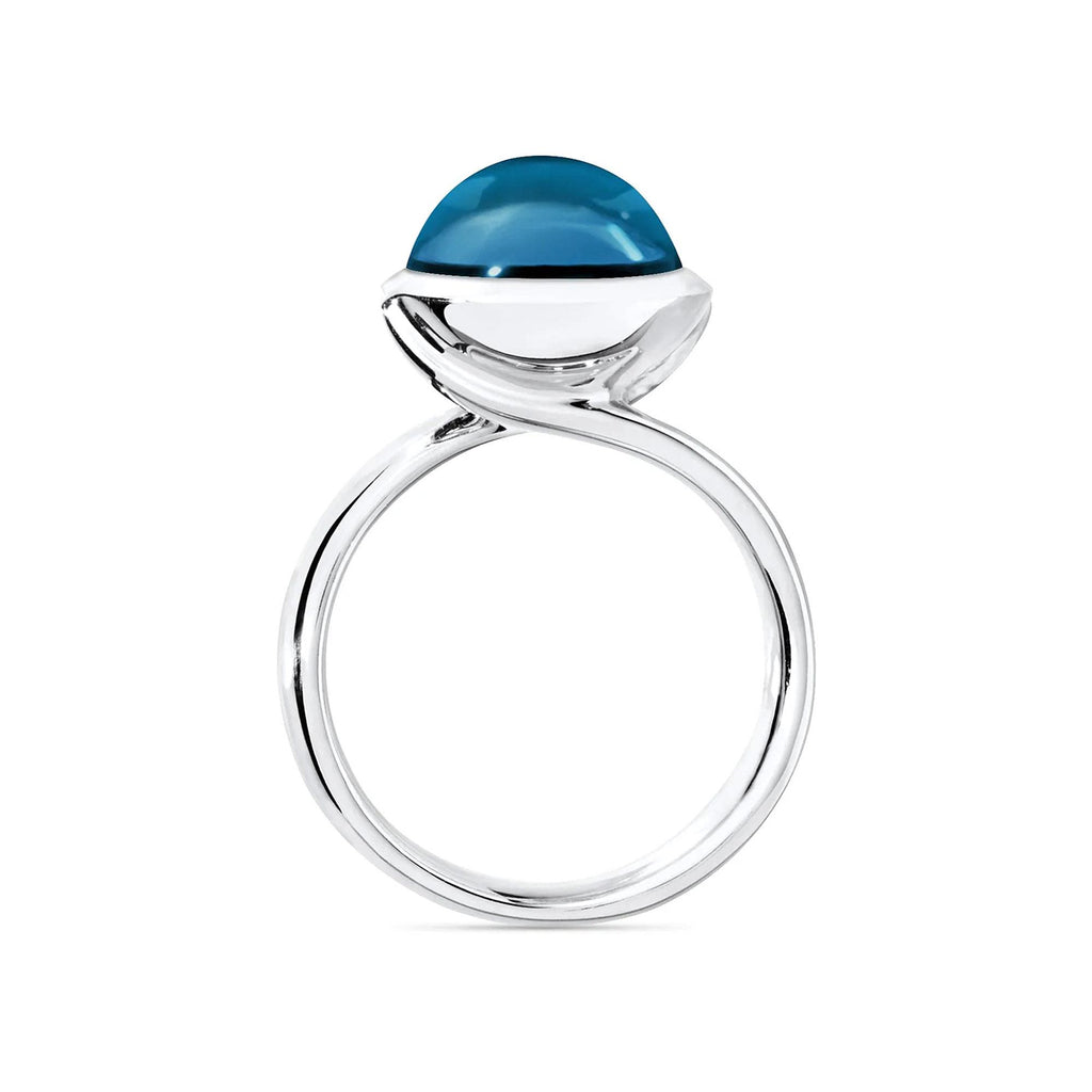 BOUTON Ring large London Topas, Weißgold • Topas von Tamara Comolli (R-BOU-I-ToLo-wg)