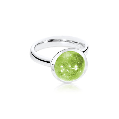 BOUTON Ring large Peridot, Weißgold • Peridot von Tamara Comolli (R-BOU-l-Per-wg)