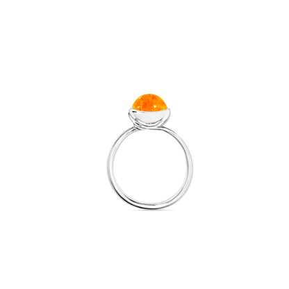 BOUTON Ring small Mandarin Granat, Weißgold • Granat von Tamara Comolli (R-BOU-s-Man-wg)