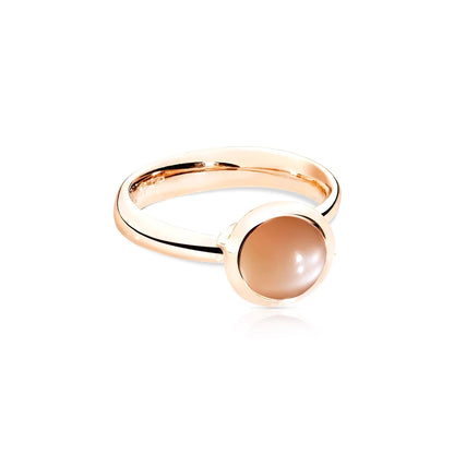 BOUTON Ring small brauner Mondstein, Roségold • Mondstein von Tamara Comolli (R-BOU-s-MoBr-rg)