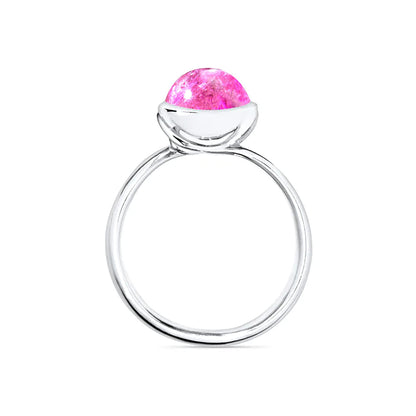 BOUTON Ring small rosa Turmalin, Weißgold von Tamara Comolli (R-BOU-s-TuRo-wg) online kaufen
