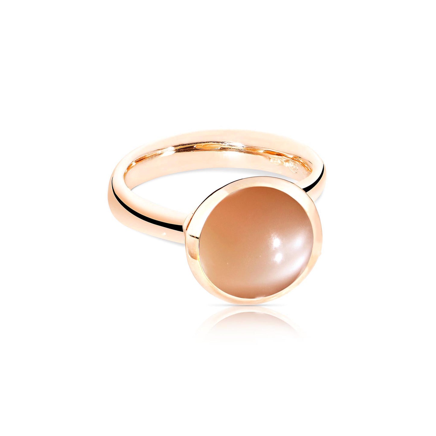 BOUTON Ring, Roségold • Mondstein von Tamara Comolli (R-BOU-l-MoBr-rg)