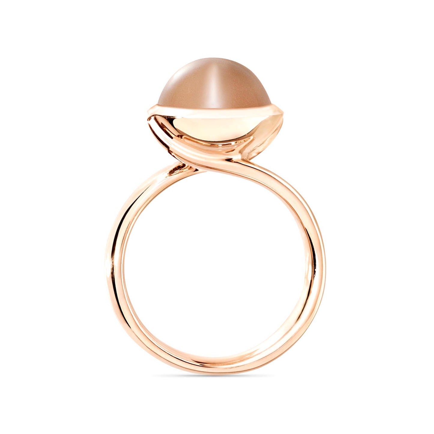 BOUTON Ring, Roségold • Mondstein von Tamara Comolli (R-BOU-l-MoBr-rg)