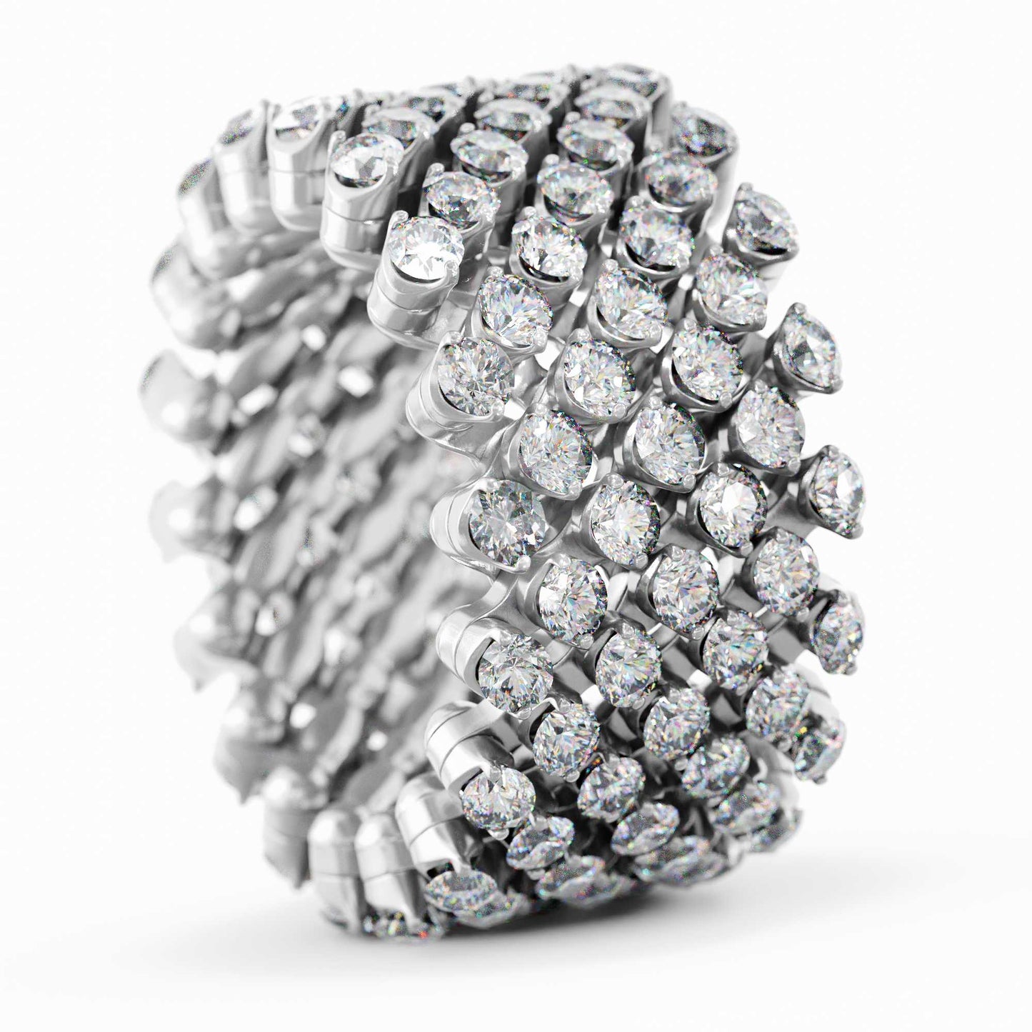 Brevetto Multi-Size Ring, Bicolor-Gold • Diamant von Serafino Consoli (RMS 7F4 WG WD)