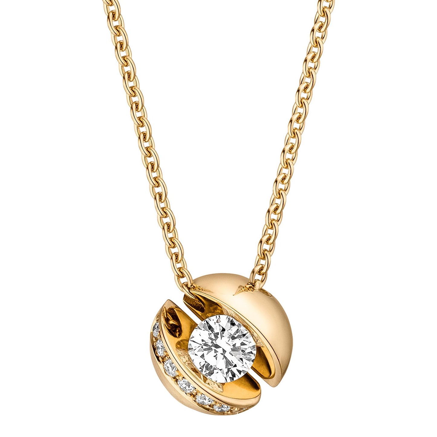 CALLA Collier, Gelbgold • Diamant von Schaffrath (114_CALLY_30_GW)