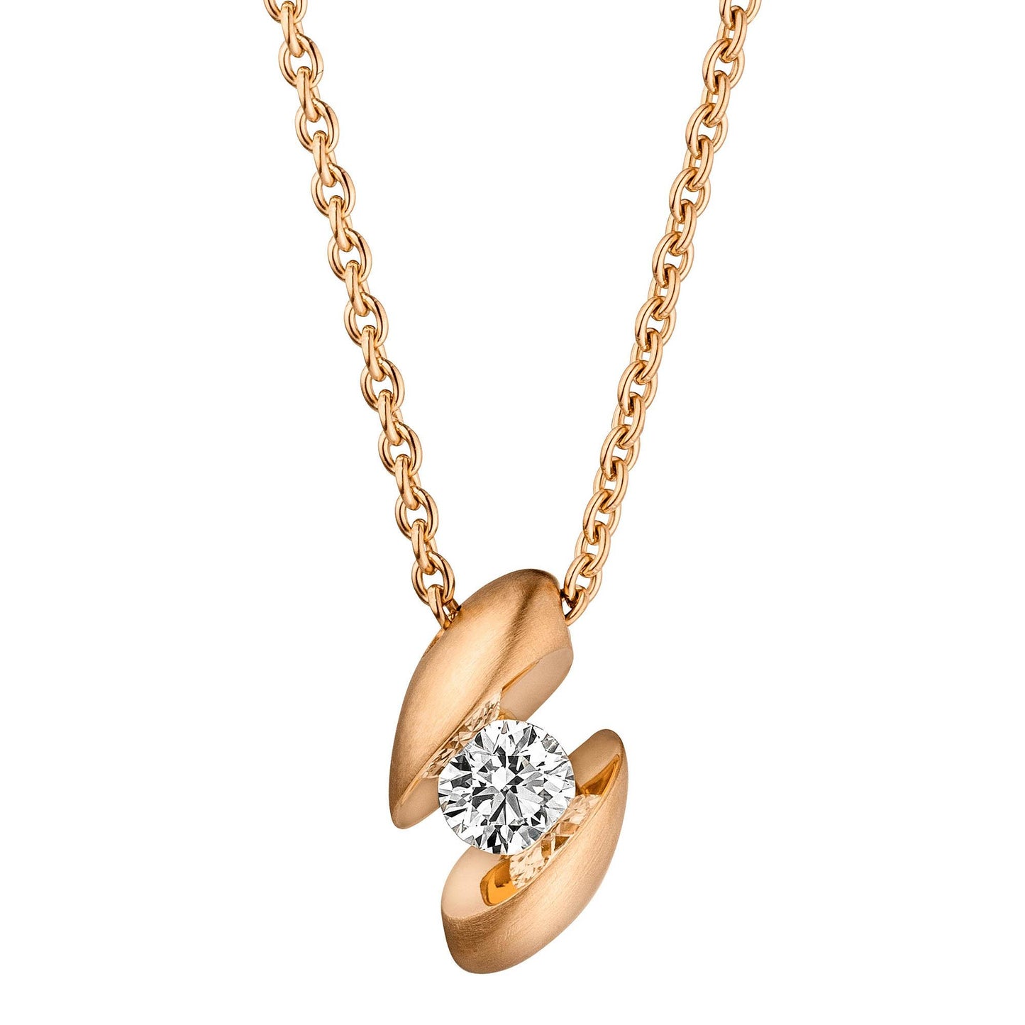 CALLA Collier, Roségold • Diamant von Schaffrath (754_CALLA_25_RW)