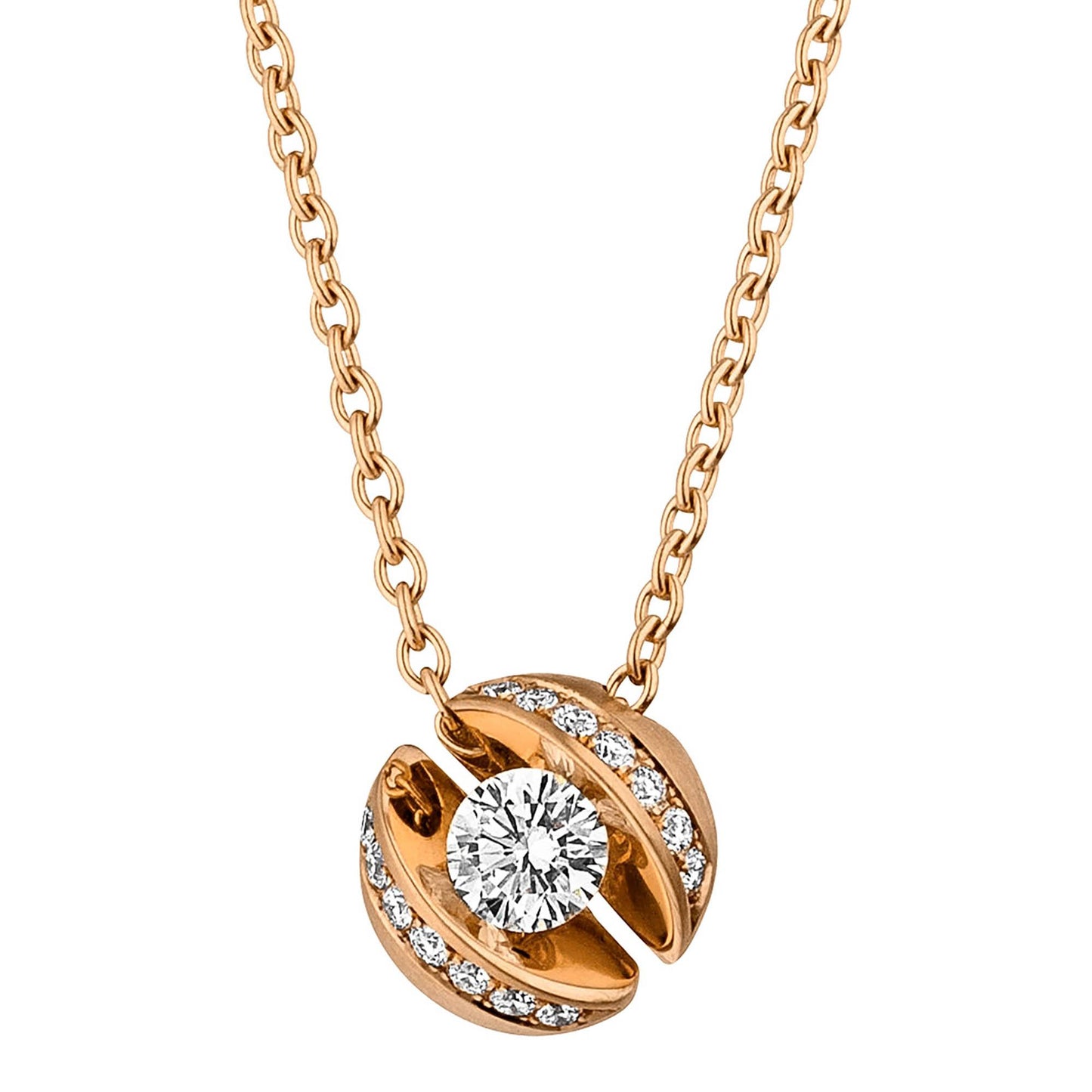 CALLA Collier, Roségold • Diamant von Schaffrath (754_CALLX_25_RW)