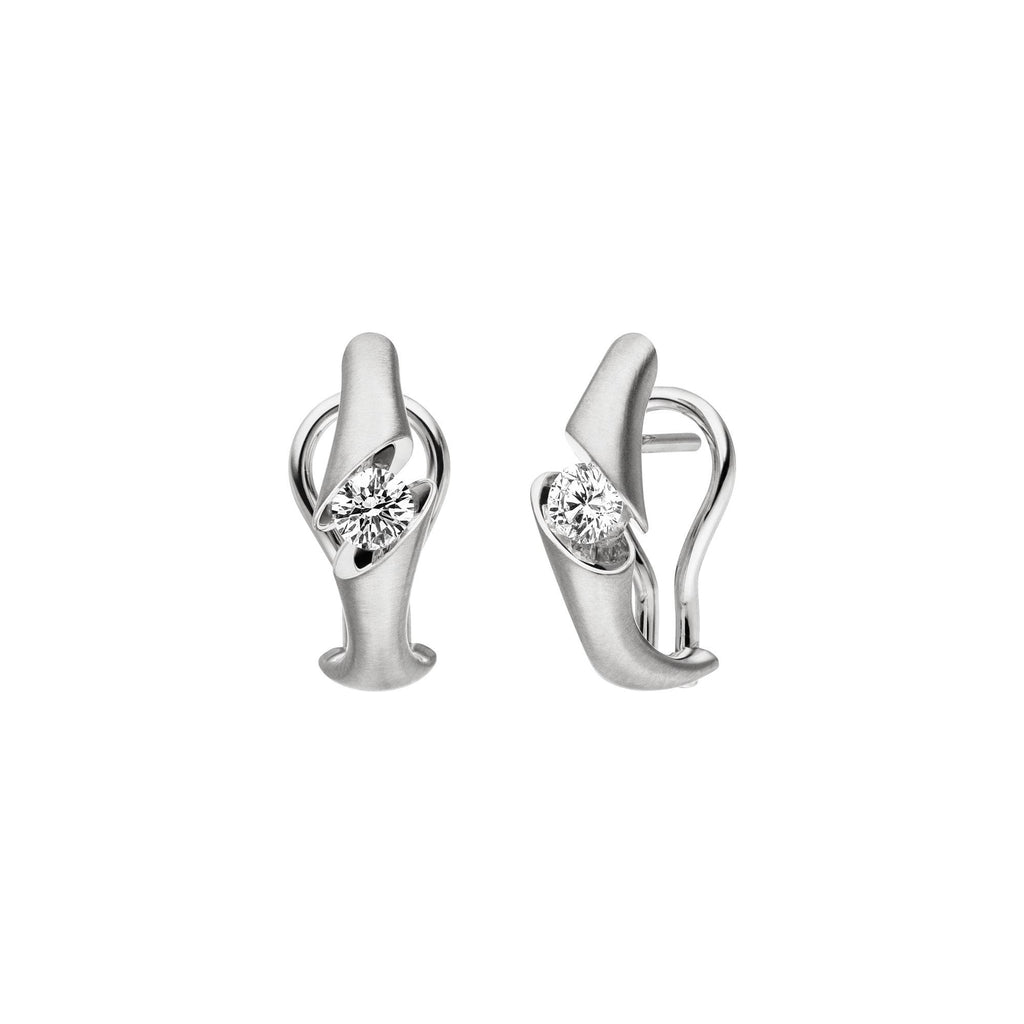 CALLA Ohrstecker, Weißgold • Diamant von Schaffrath (217_CALOC_50_WW)