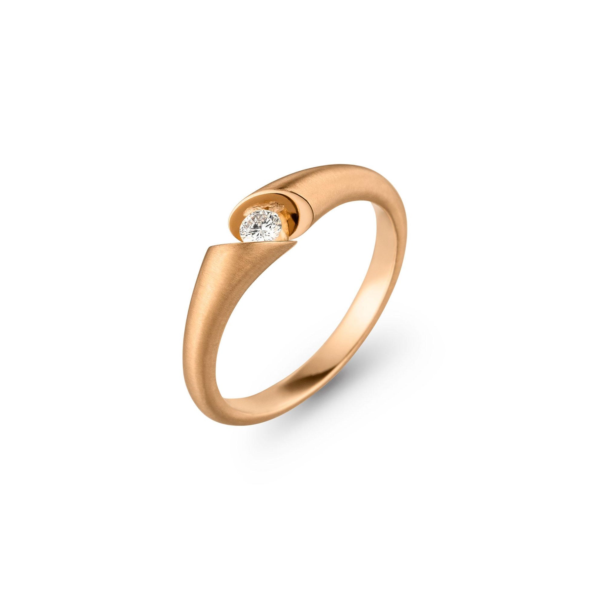 CALLA Ring, Roségold • Diamant von Schaffrath (758_CALLA_10_RW)