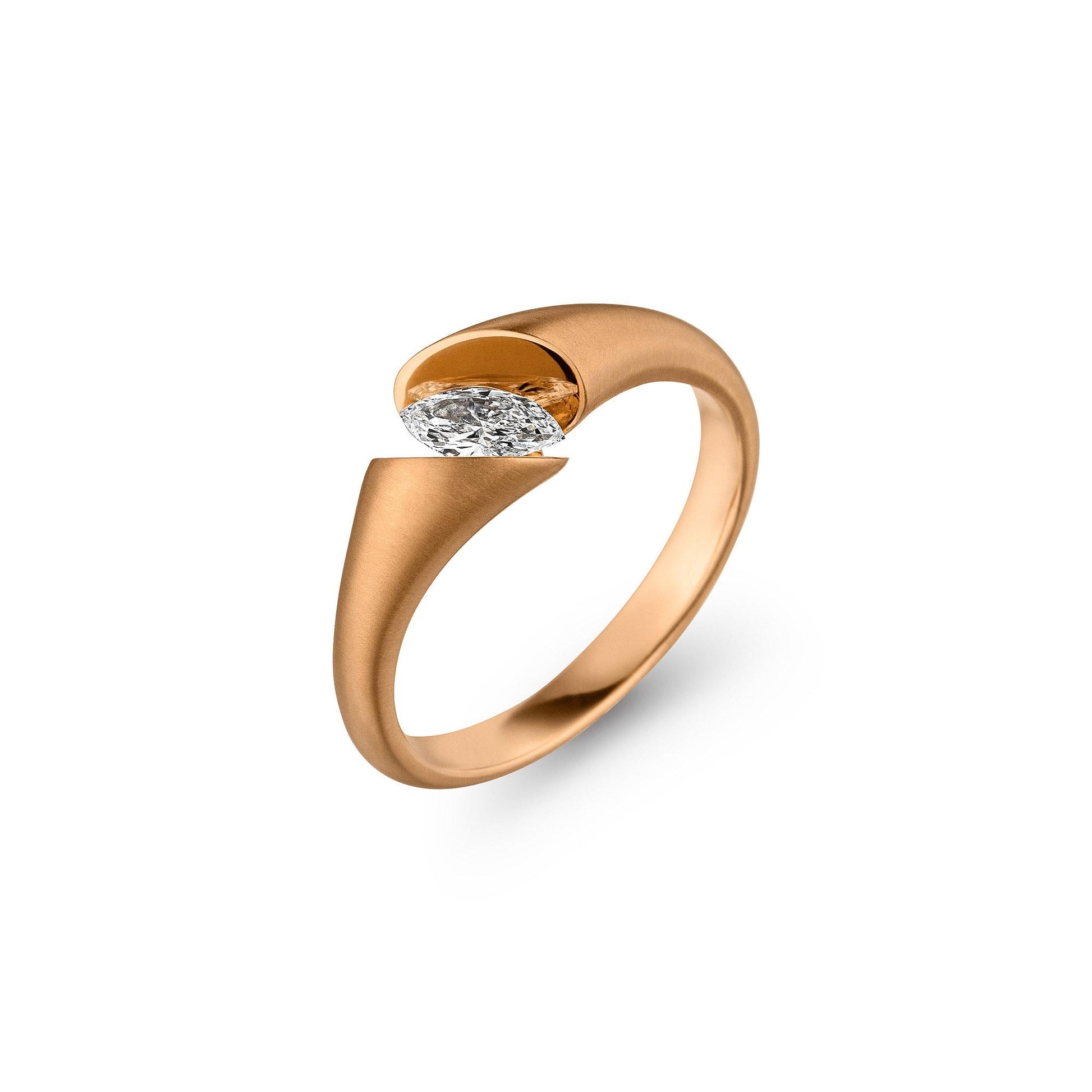 CALLA Ring, Roségold • Diamant von Schaffrath (758_CALLF_18_RW)