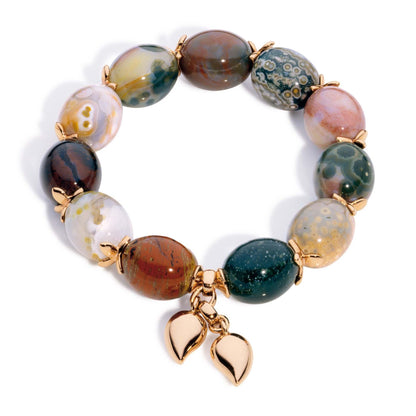 COCONUT Armband Large Slip-On OCEAN JASPER, Roségold von Tamara Comolli (B-Co-l-sv-OJ-rg)