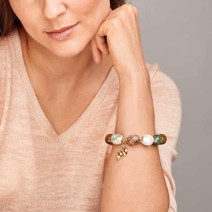 COCONUT Armband Large Slip-On OCEAN JASPER, Roségold von Tamara Comolli (B-Co-l-sv-OJ-rg)