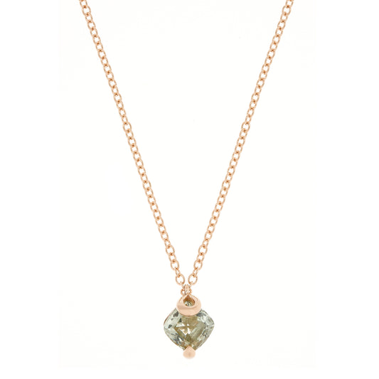 Centoundici Kette, Roségold • Prasiolith von Grimaldo (11-PE06PA-01)