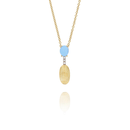 Dancing Azure Collier, Gelbgold • Aquamarin • Diamant von Nanis (CS4-597)