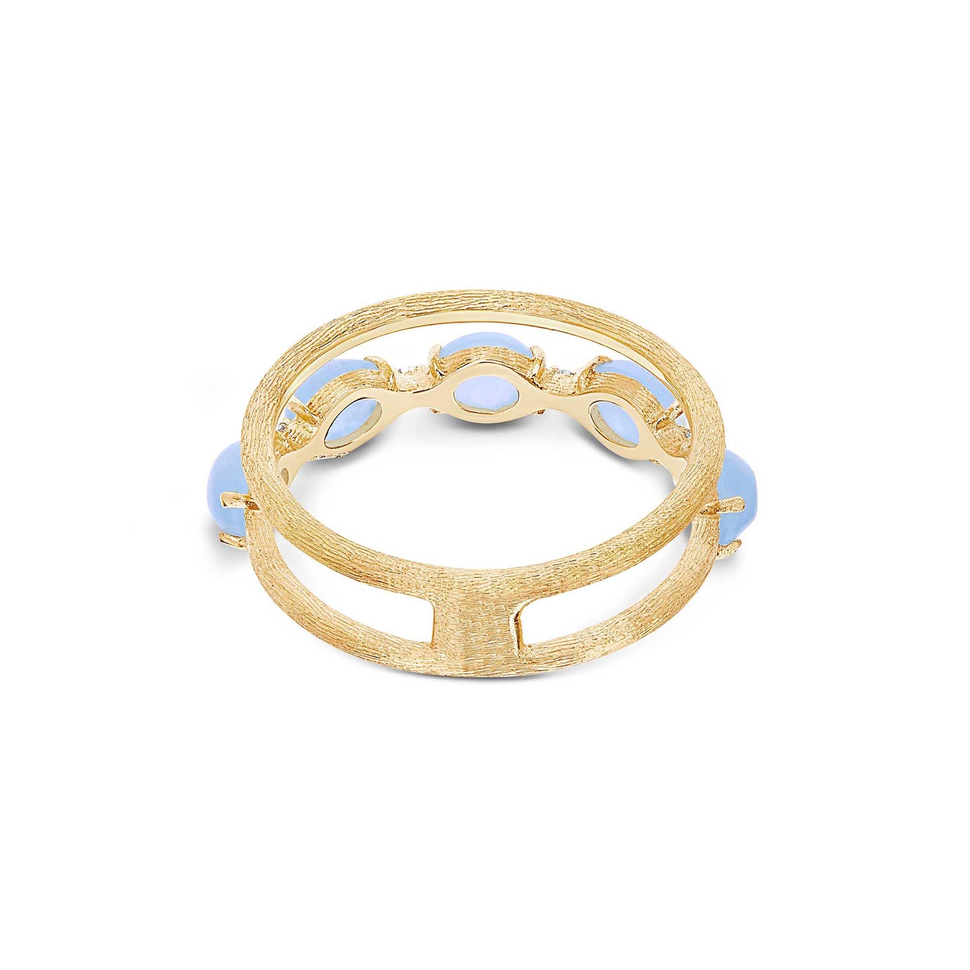 Dancing Azure Ring, Gelbgold • Aquamarin • Diamant von Nanis (AS3-597)