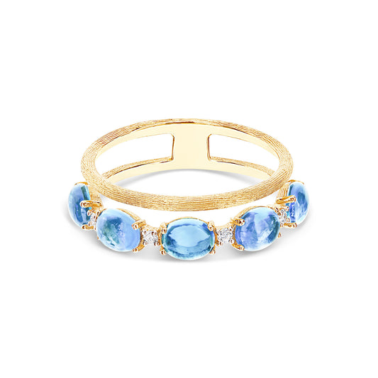 Dancing Azure Ring, Gelbgold • Diamant von Nanis (AS41-597)