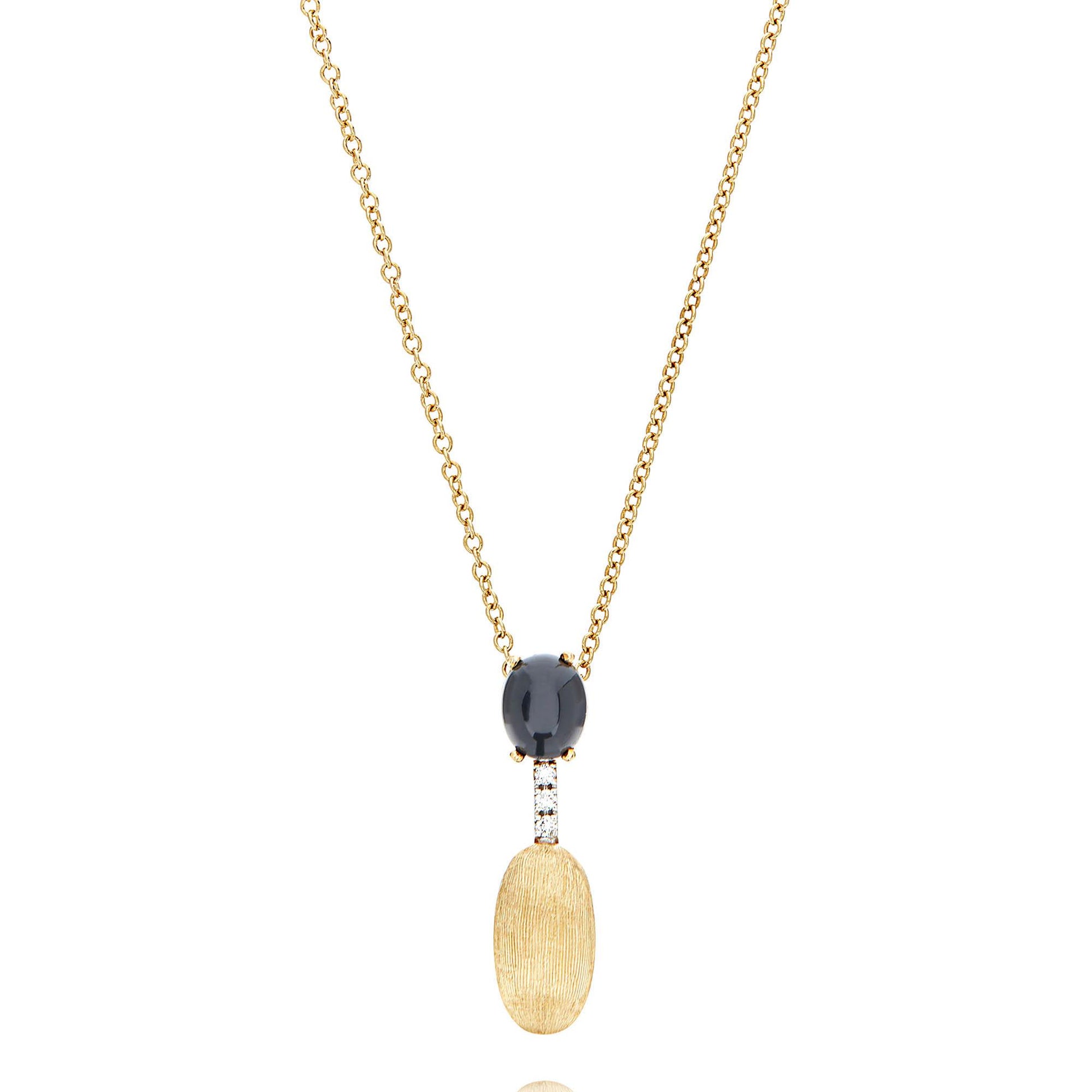 Dancing Mystery Black Halskette, Gelbgold • Diamant • Onyx von Nanis (CS13-597)