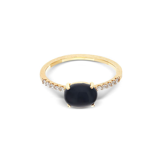 Dancing Mystery Black Ring, Gelbgold • Diamant • Onyx von Nanis (AS8-599)