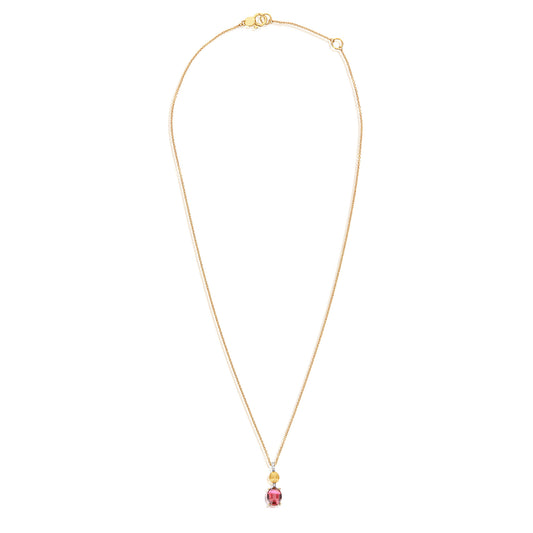 Dancing Tourmalines Halskette, Gelbgold • Diamant • Turmalin von Nanis (CS4-598)