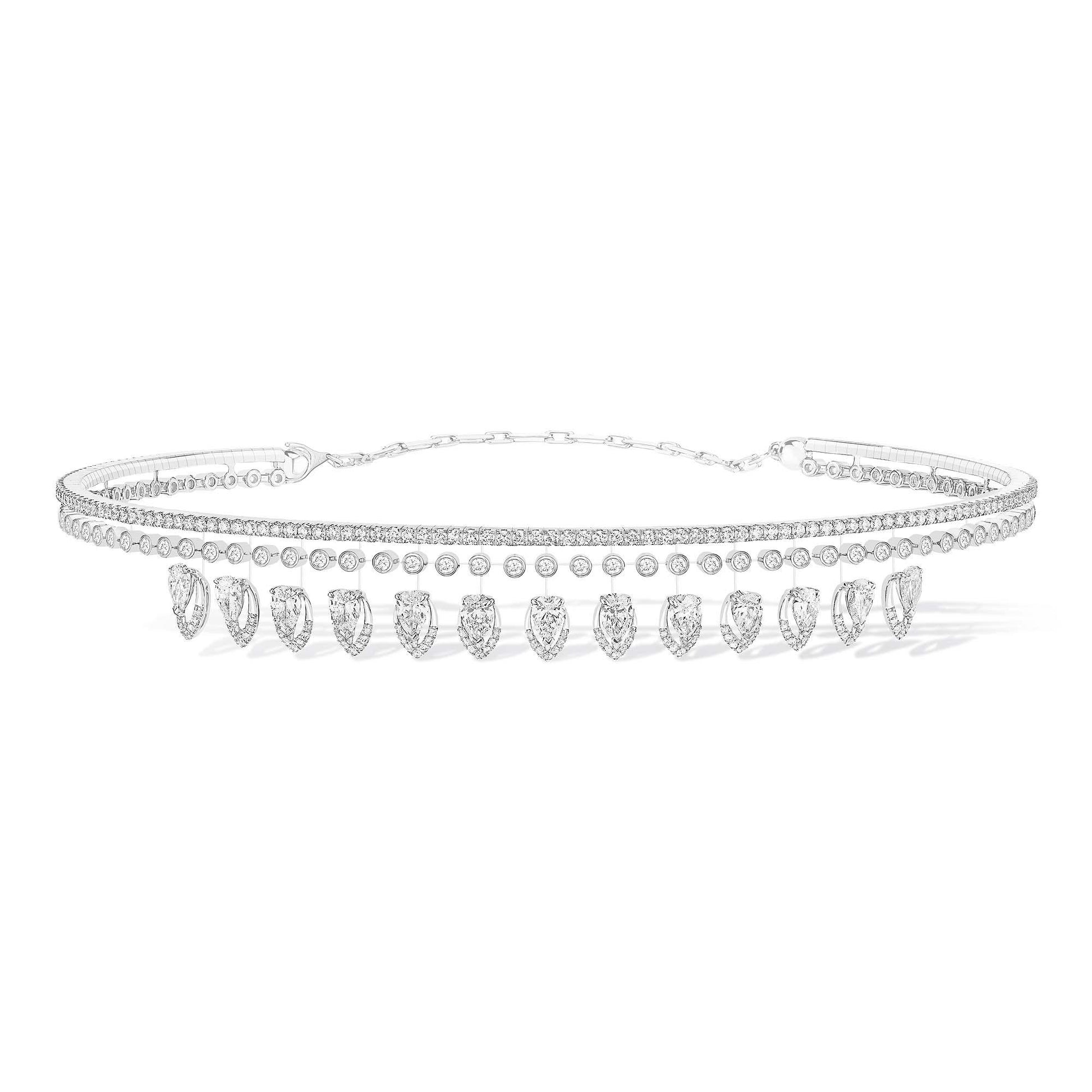 Desert Bloom Skinny-Choker Kette, Weißgold • Diamant von Messika (10040-WG)