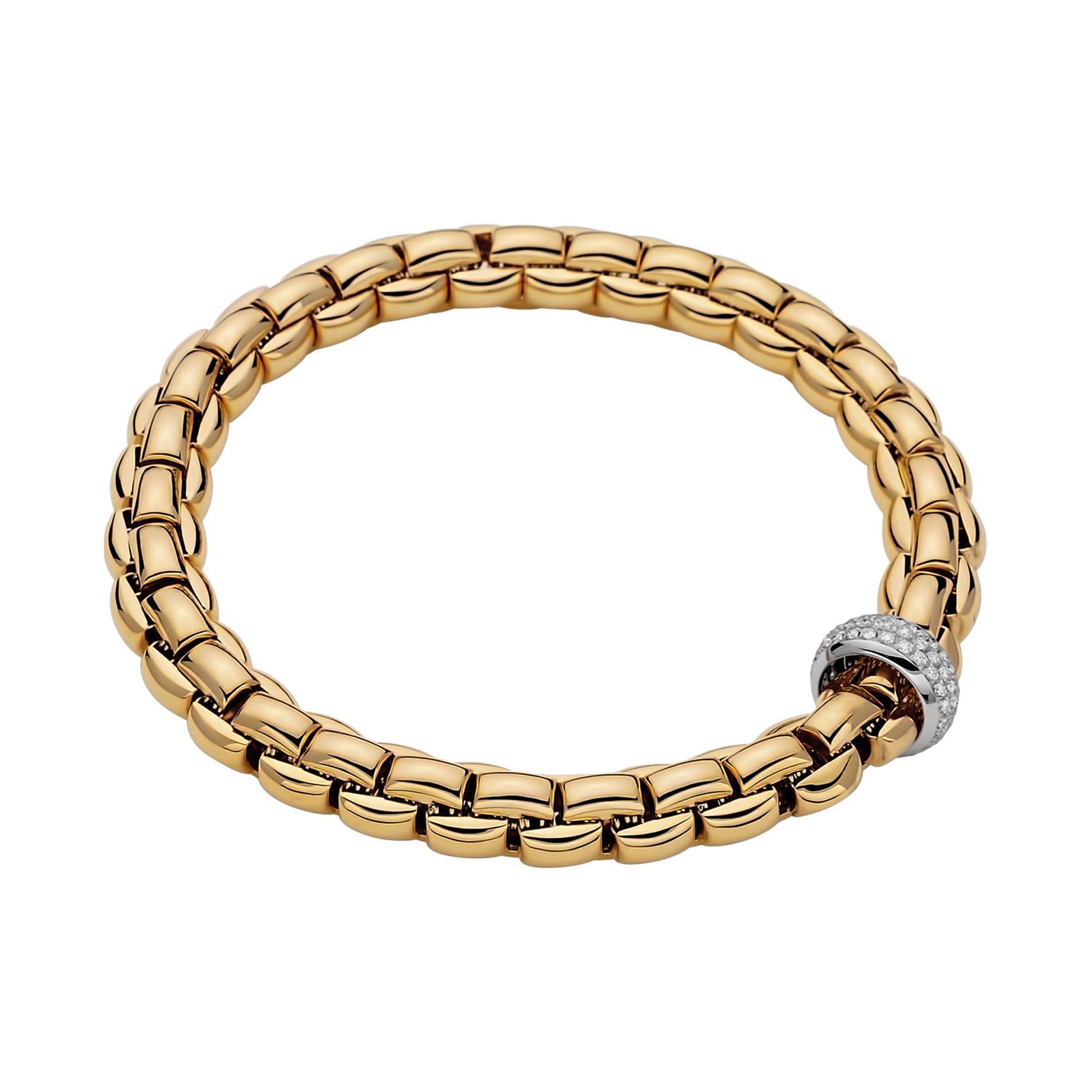 Eka Armband, Bicolor-Gold • Diamant von FOPE (60711BX_PB_G_XBX_0XS)