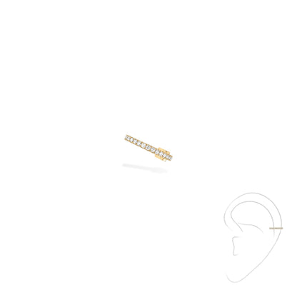 Einzelner Gatsby Ohrclip mittleres Ohr, Gelbgold • Diamant von Messika (10031-YG)