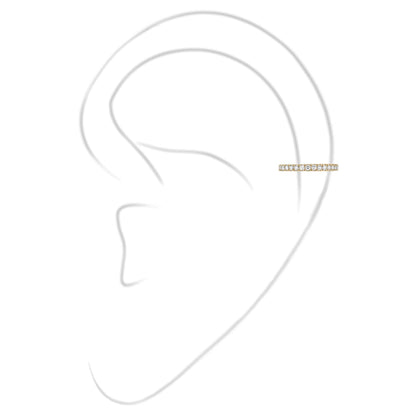 Einzelner Gatsby Ohrclip mittleres Ohr, Gelbgold • Diamant von Messika (10031-YG)