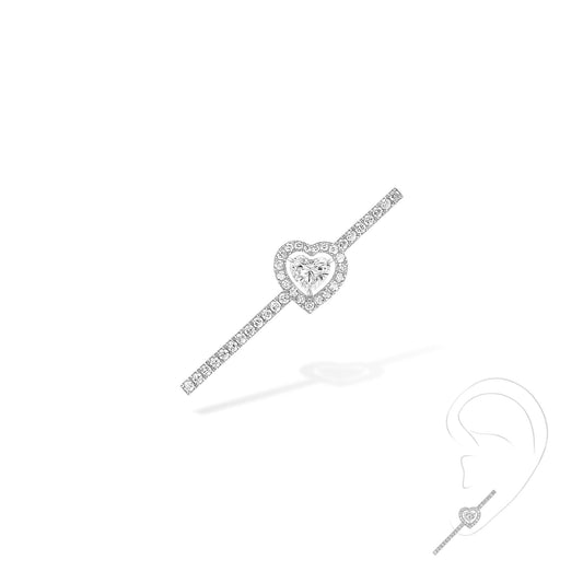 Einzelner Joy Coeur-Ohrring, Weißgold • Diamant von Messika (11433-WG)