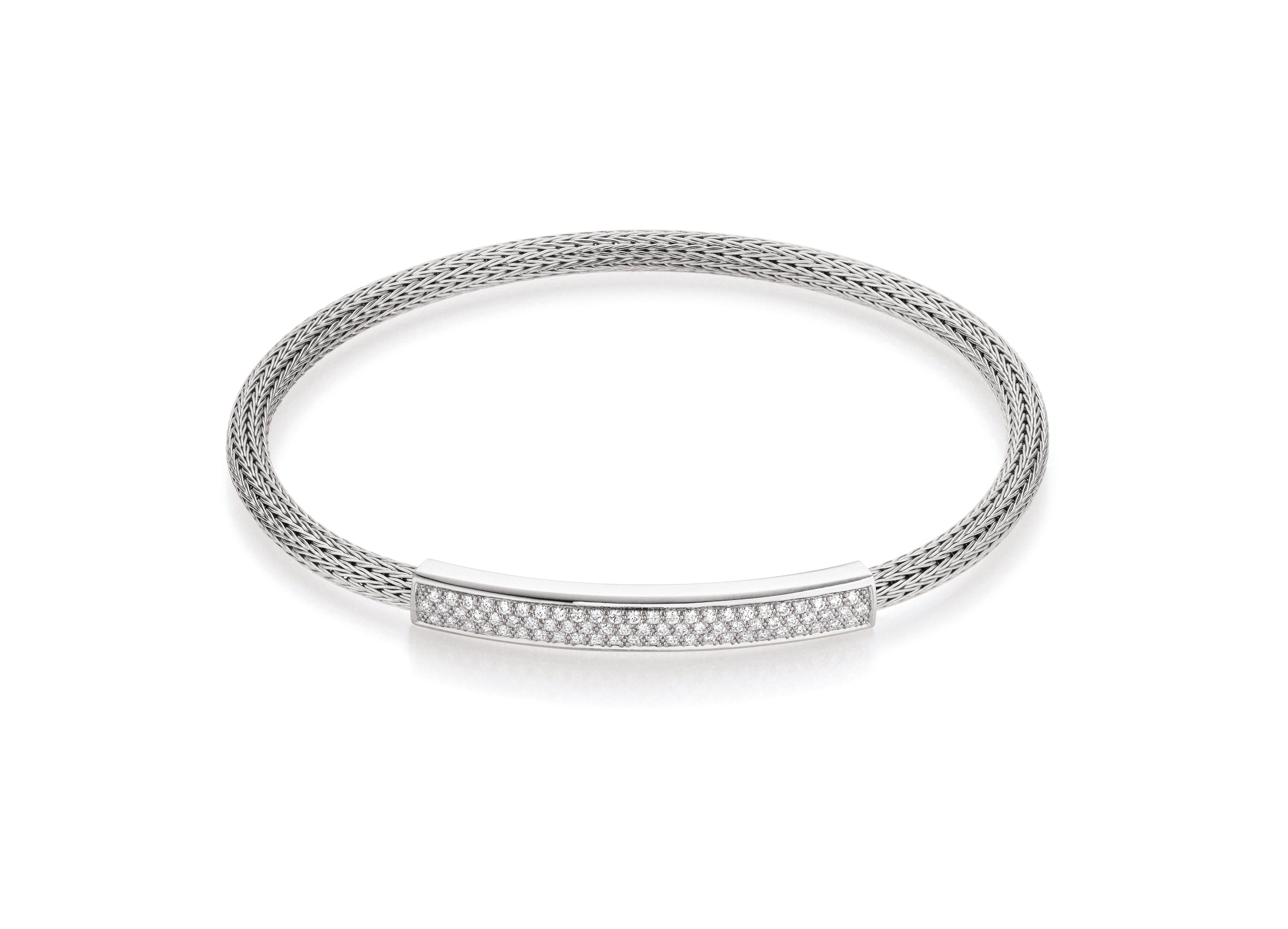 Infinity Flex-Armband Pavé, Weißgold mit 73 Brillanten