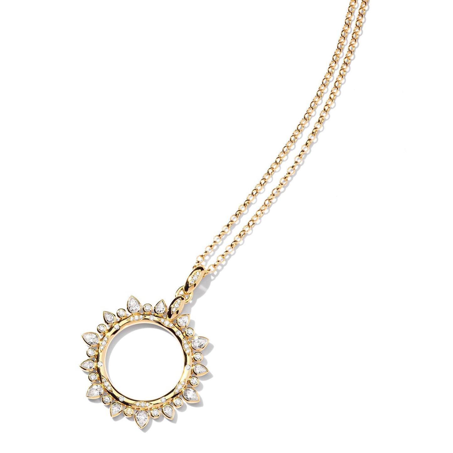 GYPSY Classic Sun large Halsketten-Set mit Diamanten, Bicolor-Gold • Diamant von Tamara Comolli (S-G-Cl-l-B2yg90)