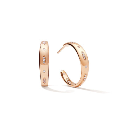 GYPSY Creolen large, Roségold • Diamant von Tamara Comolli (E-Gyp-Ho-l-p-rg)