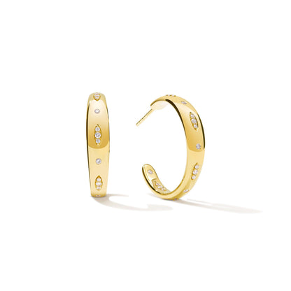 GYPSY Creolen large, Gelbgold • Diamant von Tamara Comolli (E-Gyp-Ho-l-p-yg)