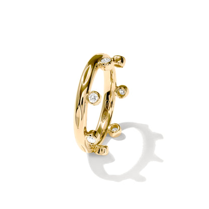 GYPSY Ring Crown Brilliant Cut Classic, Gelbgold • Diamant von Tamara Comolli (R-Gyp-C-Br-Cl-yg)