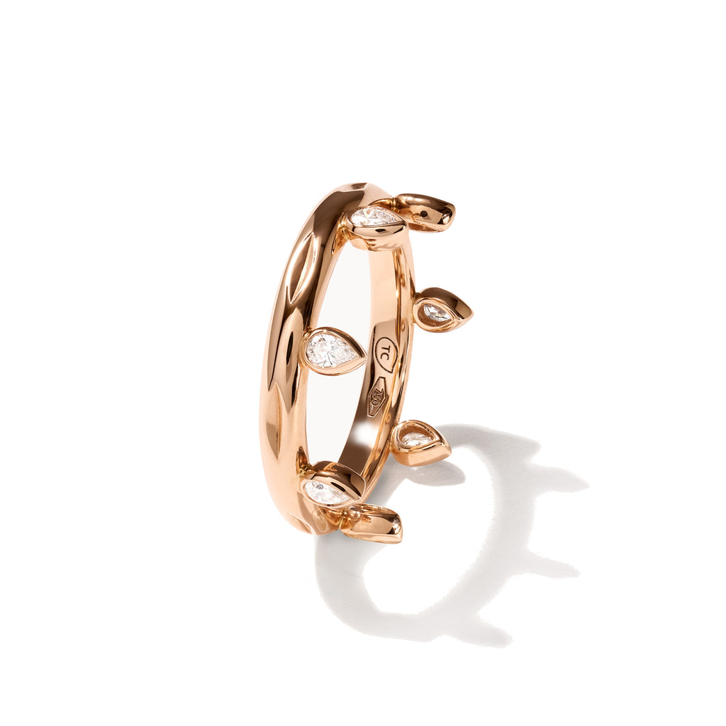 GYPSY Ring Crown Drop Cut Classic, Roségold • Diamant von Tamara Comolli (R-Gyp-C-Dr-Cl-rg)
