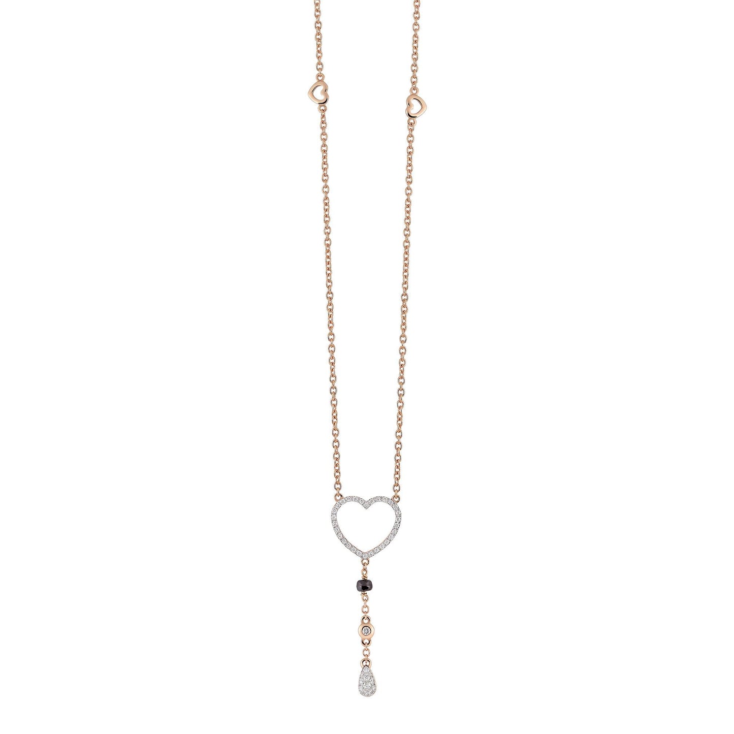 Goccia Collier, Roségold • Diamant • Saphir von Al Coro (C367BSR)