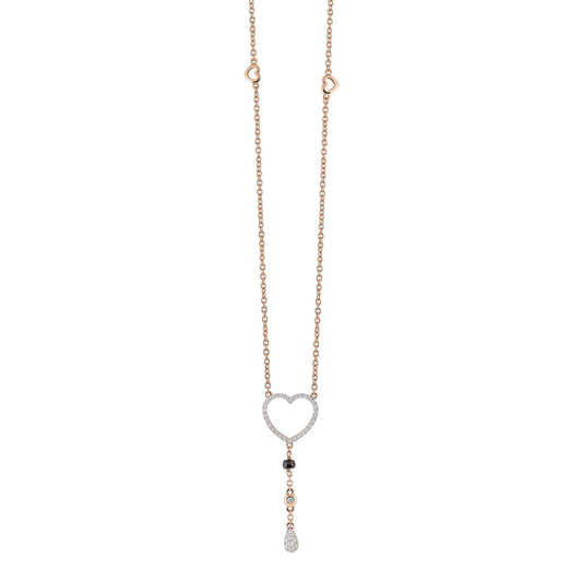 Goccia Collier, Roségold • Diamant • Saphir von Al Coro (C367BSR)