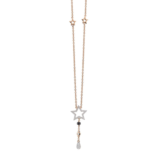 Goccia Collier, Roségold • Diamant • Saphir von Al Coro (C368BSR)