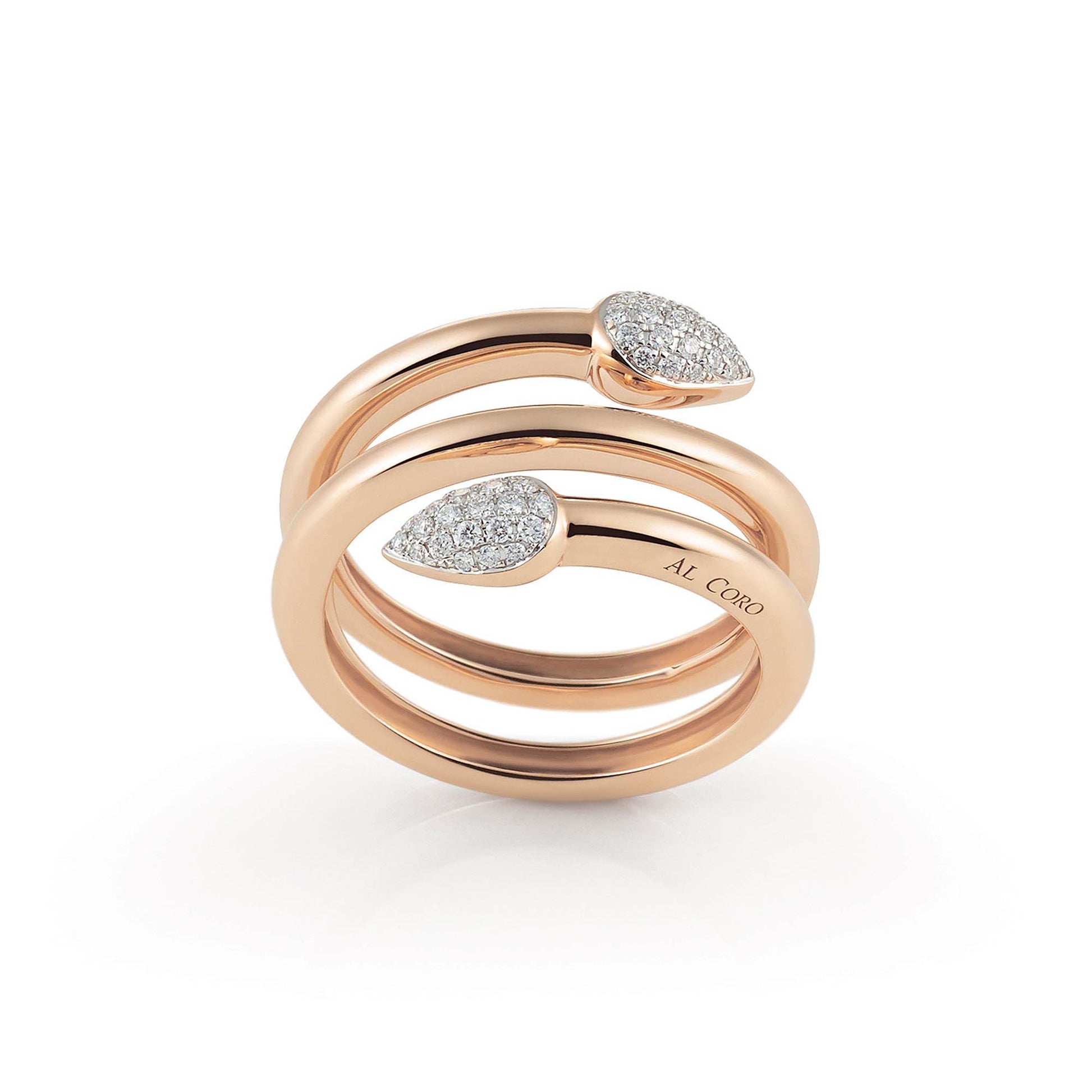 Goccia Ring, Roségold • Diamant von Al Coro (NR528WR)