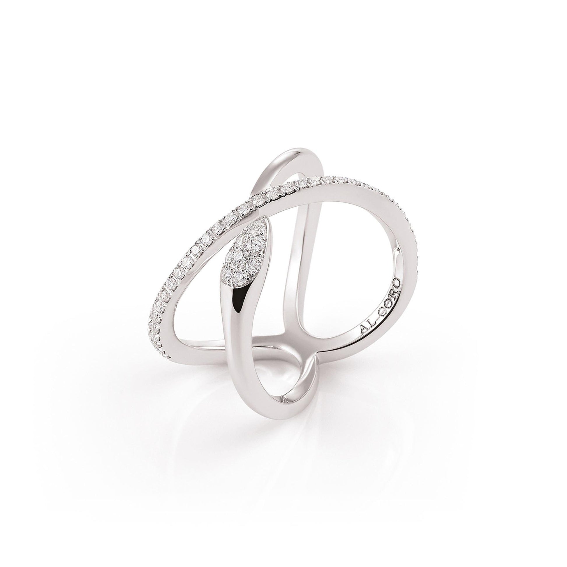 Goccia Ring, Weißgold • Diamant von Al Coro (R7552W)