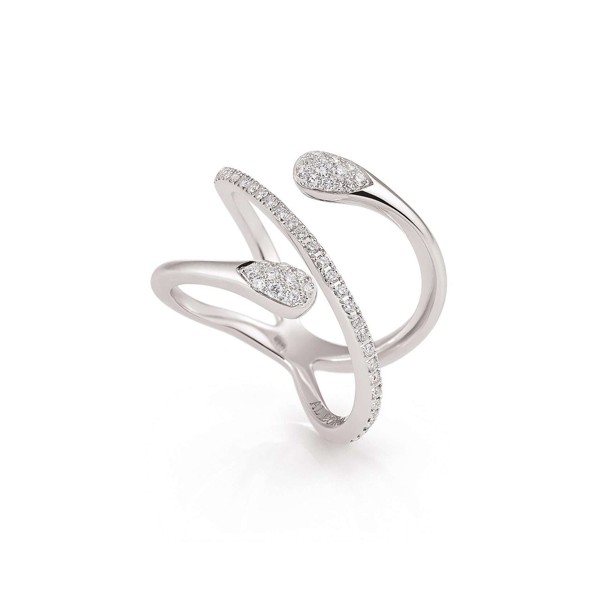 Goccia Ring, Weißgold • Diamant von Al Coro (R7553W)