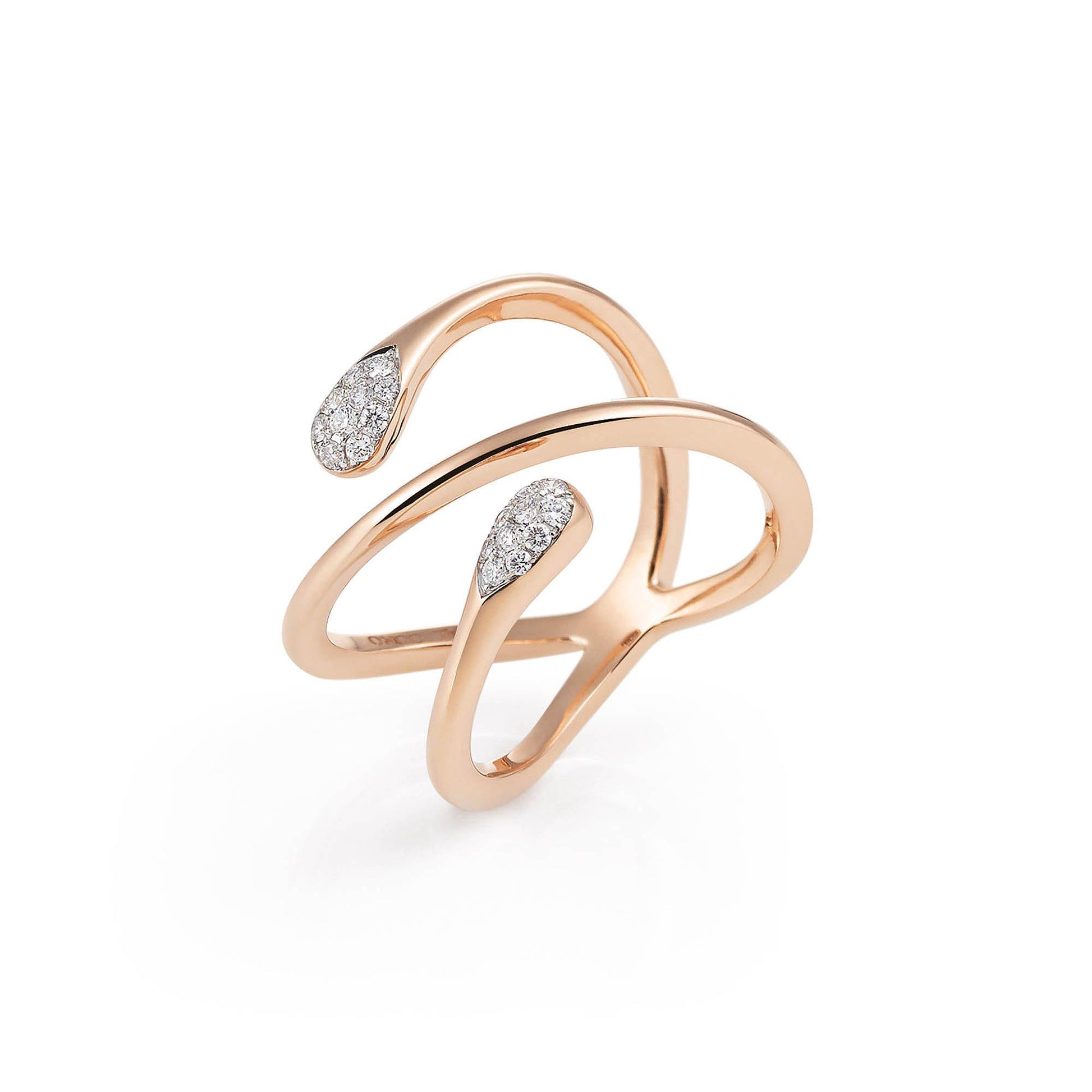 Goccia Ring, Roségold • Diamant von Al Coro (R7558R)