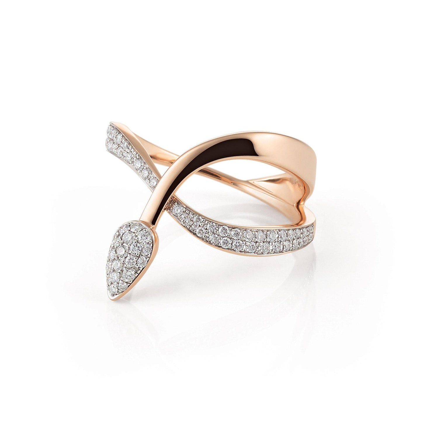 Goccia Ring, Roségold • Diamant von Al Coro (R7637WR)