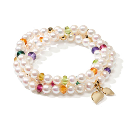 INDIA Akoya Perlen Armband small Candy, Gelbgold • Edelsteine von Tamara Comolli (B-IND-Ako-Can-s-yg)