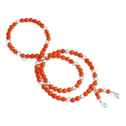INDIA Armband medium Koralle, Weißgold von Tamara Comolli (B-IND-Cor-m-wg)