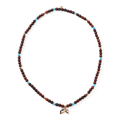 INDIA Armband medium Snake Wood Türkis, Roségold von Tamara Comolli (B-IND-SWTur-3-m-rg) online kaufen