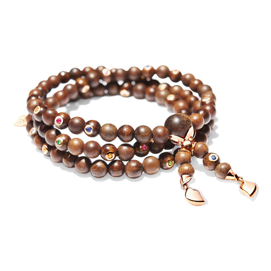 INDIA Armband medium Snakewood und Saphire, Roségold • Diamant • Saphir von Tamara Comolli (B-IND-SW-m-Can-rg)