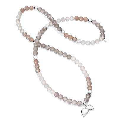INDIA Cashmere Armband, Weißgold • Mondstein von Tamara Comolli (B-IND-cas-s-wg)