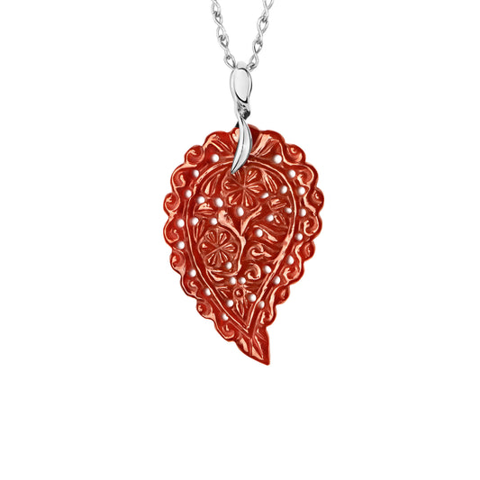 INDIA Leaf Anhänger medium Onyx terra von Tamara Comolli (P-IND-m-Ter-wg) online kaufen