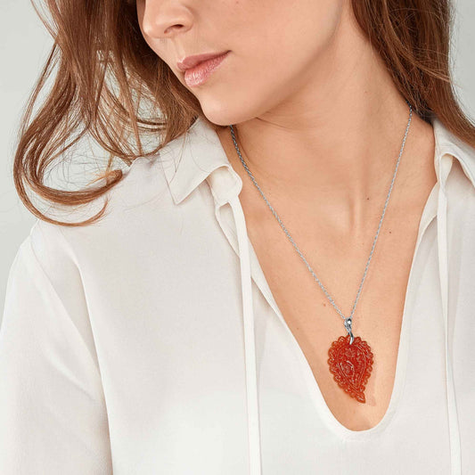 INDIA Leaf Anhänger medium Onyx terra von Tamara Comolli (P-IND-m-Ter-wg) online kaufen